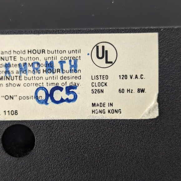 Vintage Spartus Alarm Clock Wired or Battery READ - AS IS - Picture 10 of 11